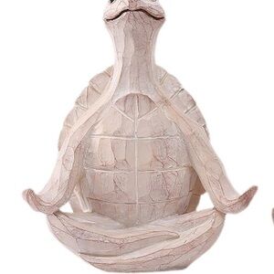 Turtle Meditation Yoga Décor Zen Yoga Resin Statue Wooden